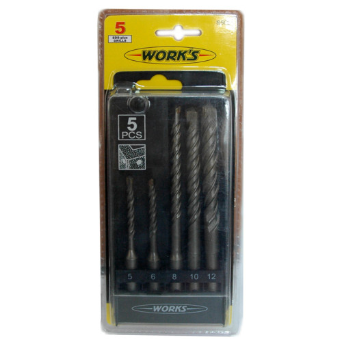 Набор буров Sds-Plus - 5шт, S502 (WORK'S)