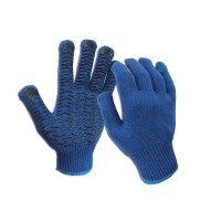 (WE2118) Рукавички ХБ чорна., синя "хвиля" WERK (WE2118) Рукавички ХБ чорна., синя "хвиля" WERK