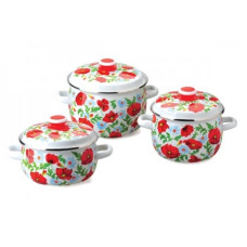 НАБІР СФЕРИЧНИХ КАСТРУЛЬ - набір 6 В АСОРТ. (EPOS)