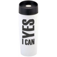 Термокружка 380мл GTC802 (белый/YES) (GRUNHELM)