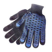 (21107) Перчатки ХБ чорна., синя "хвиля" Сталь (21107) Перчатки ХБ чорна., синя "хвиля" Сталь