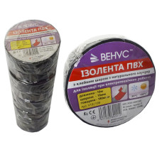 ИЗОЛЯЦИОННАЯ ЛЕНТА ЧЕРНАЯ -18x10 мм 180 мкм(VENUS)