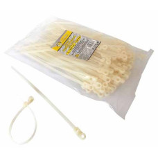 (65005) Стяжка нейлонова біла 3,5х200мм 100шт.СТАЛЬ