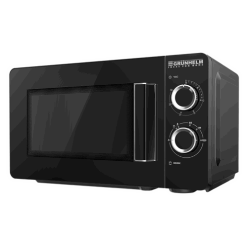 МИКРОВОЛНОВАЯ ПЕЧЬ - 20MX68-LB(черная) 20л, 800 Вт, механ-ая(GRUNHELM) купить по оптовой цене с доставкой в магазине Ellada.com.ua