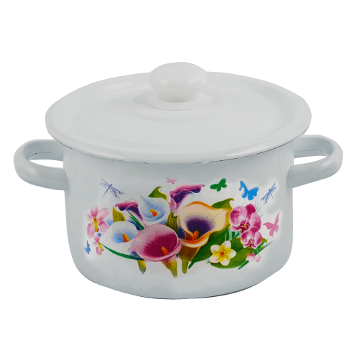 GT-U-1803-F Каструля TM GUSTO Романтичний букет 18 см, 3 л купить по оптовой цене с доставкой в магазине Ellada.com.ua