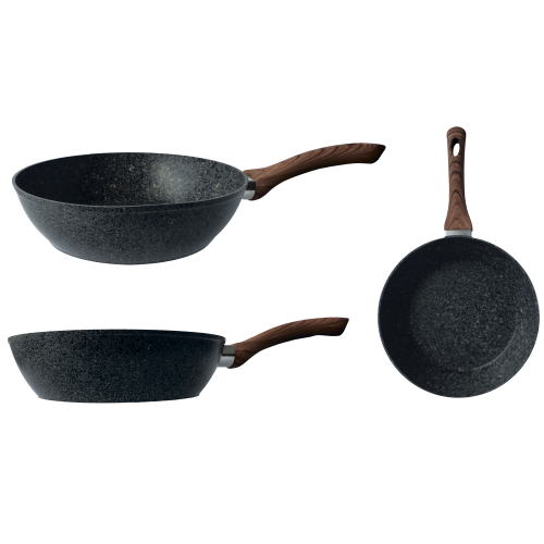 GT-2103-28 СКОВОРІДКА ГЛИБОКА GUSTO, покриття GRANITE, 280x73 мм купить по оптовой цене с доставкой в магазине Ellada.com.ua