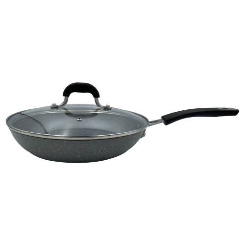 GT-2107-24/1 СКОВОРІДКА GUSTO з кришкою, покриття GRANITE, 240x48 мм купить по оптовой цене с доставкой в магазине Ellada.com.ua