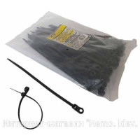 (65012) Стяжка нейлонова чорна 3,5х200мм 100шт.СТАЛЬ