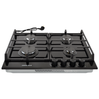 Варочная поверхность GPG 2212 BF газ стекло 4 конф. чугун (GRUNHELM)