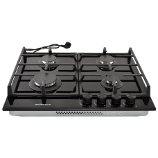 Варочная поверхность GPG 2212 BF газ стекло 4 конф. чугун (GRUNHELM)