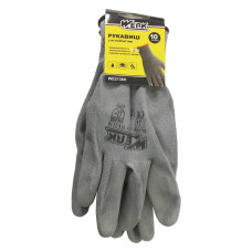 (WE2136H) Рукавички трикотажнi ПЕ, сірий колiр, ПУ покр. з підв ТИМЧАС