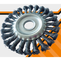 Щетка дисковая из плетенной проволоки X-TREME XT107425/7124617 125х22.2 мм
