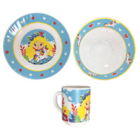 Детский набор посуды VT-403P Принцесса Vittora 3 пр.