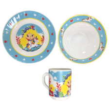 Детский набор посуды VT-403P Принцесса Vittora 3 пр.