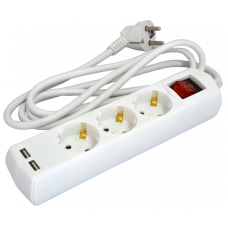 Удлинитель касетный GS3W2MUSB (GRUNHELM)