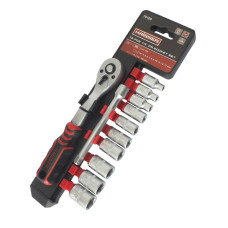 (70109) Набір насадок торцевих з тріскачкою 1/4",12 од.HAISSER