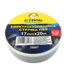 Сталь 38007 Изоляционная лента белая 17мм х 20м