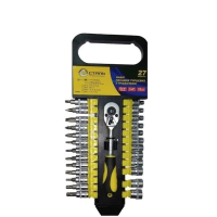 (70089) Набір головок та насадок торц. з тріскачкою 1/4", 27 од. СТАЛЬ