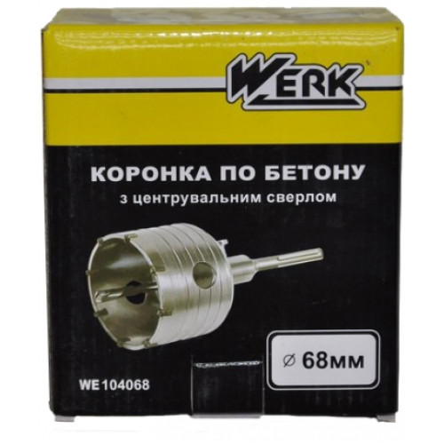 Коронка Werk 68 мм SDS-plus купить по оптовой цене с доставкой в магазине Ellada.com.ua