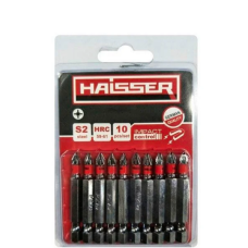 Бита - HЕХ4 х 50мм, набор 10шт., блистер (HAISSER) Бита - HЕХ4 х 50мм, набор 10шт., блистер (HAISSER)