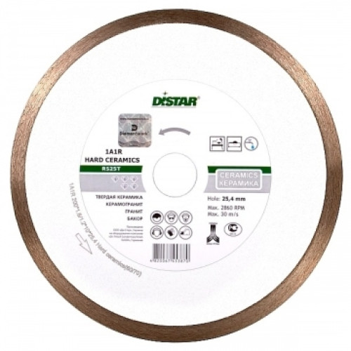 Круг алмазный отрезной Distar 1A1R Hard ceramics (250x1.6/1.2x10x25.4 мм) купить по оптовой цене с доставкой в магазине Ellada.com.ua