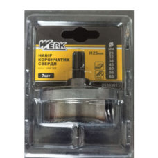 Werk Набор корончатых сверл по гипсокартону и дереву 25-63 мм 1"