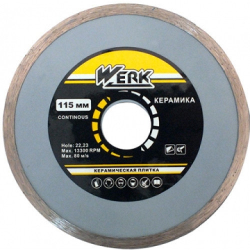Алмазный диск Werk Ceramics 1A1R WE110120 (115х5x22.225 мм) купить по оптовой цене с доставкой в магазине Ellada.com.ua