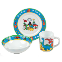 Детский набор посуды VT-404D Динозавры Vittora 3 пр. Детский набор посуды VT-404D Динозавры Vittora 3 пр.