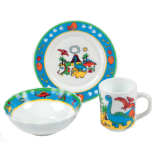 Детский набор посуды VT-404D Динозавры Vittora 3 пр.