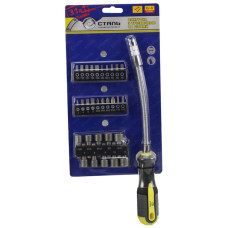 Сталь 49060 Отвертка с трещоткой и гибким валом 180 мм (31 шт)