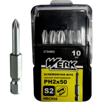 Набор бит PH2х50 Werk 10 шт Набор бит PH2х50 Werk 10 шт