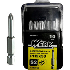 Набор бит PH2х50 Werk 10 шт Набор бит PH2х50 Werk 10 шт