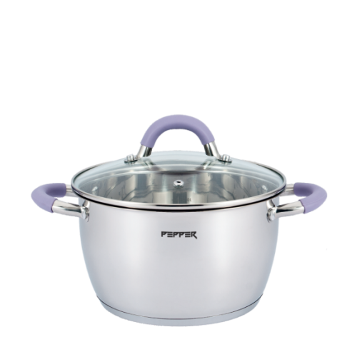 Кастрюля PR-1107-16 Purple iris PEPPER 16 см 1.6 л купить по оптовой цене с доставкой в магазине Ellada.com.ua
