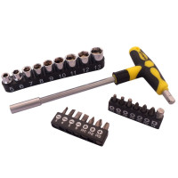 Сталь 49036 Отвертка Т-образная с комплектом насадок 24 в 1 Сталь 49036 Отвертка Т-образная с комплектом насадок 24 в 1