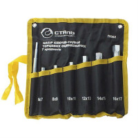 Сталь Набор ключей трубчатых и вороток 7шт