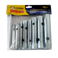 Сталь Набор ключей трубчатых и вороток 10шт
