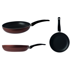 Сковорода GUSTO GT-2100-26/1 покрытие Xylan 260x48 мм (бордовая)