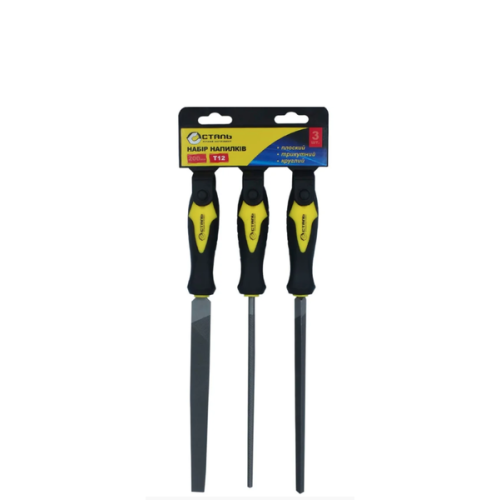 Набор напильников 3шт Сталь Т12 купить по оптовой цене с доставкой в магазине Ellada.com.ua