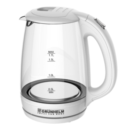 Электрочайник Grunhelm EKP-1703GW (белый) купить по оптовой цене с доставкой в магазине Ellada.com.ua