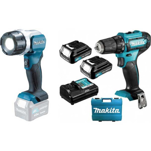 Аккумуляторный шуруповёрт DF333DWYE + фонарь CXT DEAML106 Makita (DF333DWYL1) купить по оптовой цене с доставкой в магазине Ellada.com.ua