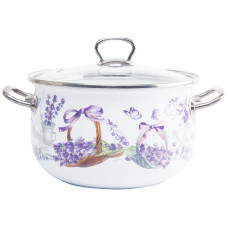 Кастрюля GT-T-222-BL Корзина Лаванды Premium 22 см, 5,1 л