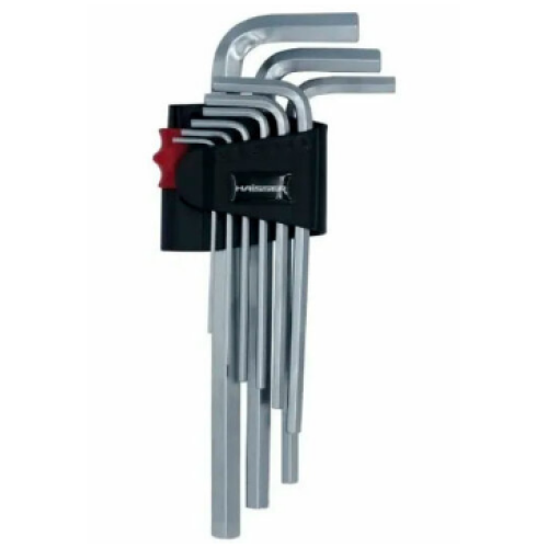 Haisser 48111 Набор Г-образных ключей HEX удлиненные 9 шт купить по оптовой цене с доставкой в магазине Ellada.com.ua