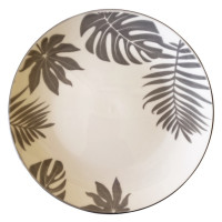 Тарелка десертная VT-P-1190G Серые листья Vittora 190 мм