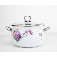 Gusto GT-T-216-L Кастрюля Сиреневая мелодия Premium 16 см 2.1 л