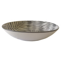 Тарелка глубокая VT-P-2200G Серые листья Vittora 650 мл, 200 мм
