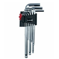 Haisser 48113 Набор Г-образных ключей HEX шароподобные удлиненные