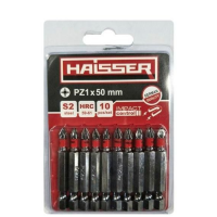 Набор бит Haisser PZ1X50 мм 10шт Набор бит Haisser PZ1X50 мм 10шт
