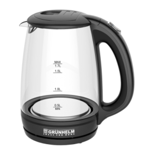 Электрочайник Grunhelm EKP-1703GB (черный) купить по оптовой цене с доставкой в магазине Ellada.com.ua