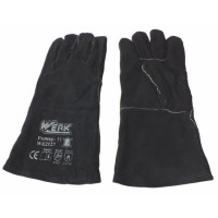 Werk WE2127H Перчатки замшевые (краги) черные с подвеской