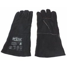 Werk WE2127H Перчатки замшевые (краги) черные с подвеской